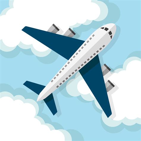 Airplane Flying Over Clouds 702460 Vector Art At Vecteezy