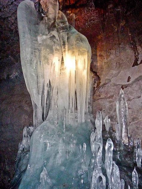 Ice Waterfall Crystal Ice Cave Lava Beds National Monument By Ex