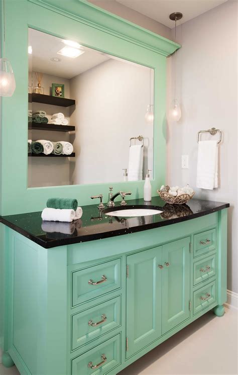 Green Vanity Custom Vanity Custom Cabinetry For Bathroom Powder Room