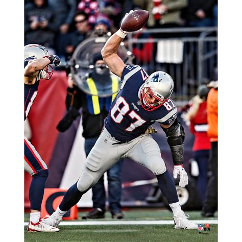 Rob Gronkowski New England Patriots Unsigned Touchdown Spike
