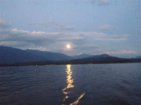 Moon Light On The Lake Under The