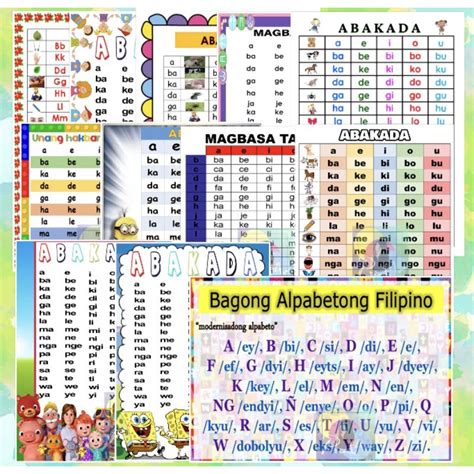 Abakada Aeiou Educational Laminated Chart A Shopee Philippines