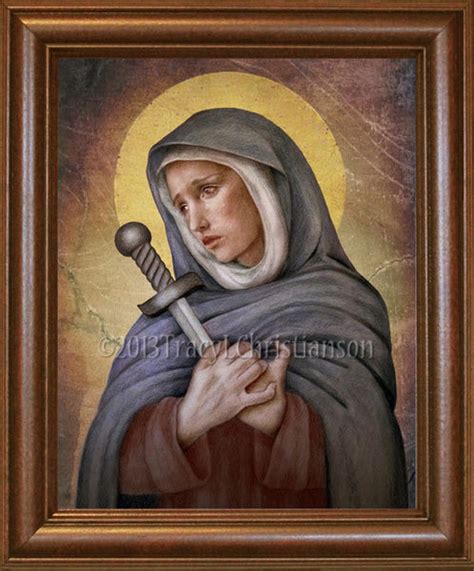 Our Lady Of Sorrows Framed Portraits Of Saints