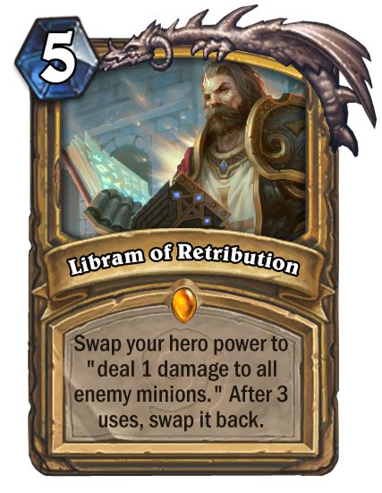 Libram Of Retribution A Legendary Libram Card Rcustomhearthstone
