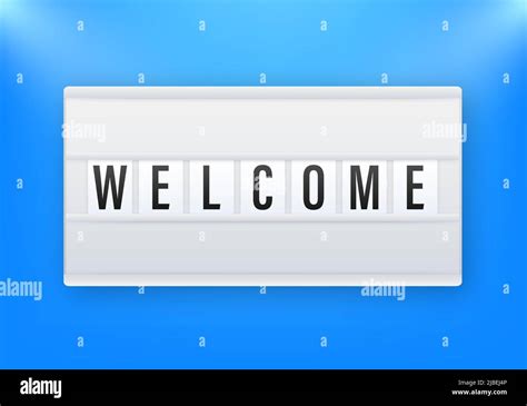 Lightbox Welcome Text With Hand Holding Placard For Banner Design