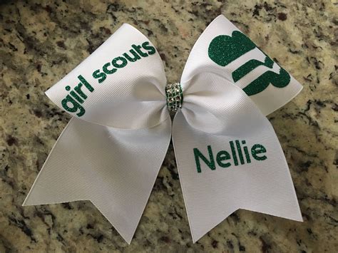 Girl Scout Bow Personalized Girl Scouts Bow Brownies Bow Girl Scout Gift Girl Scout