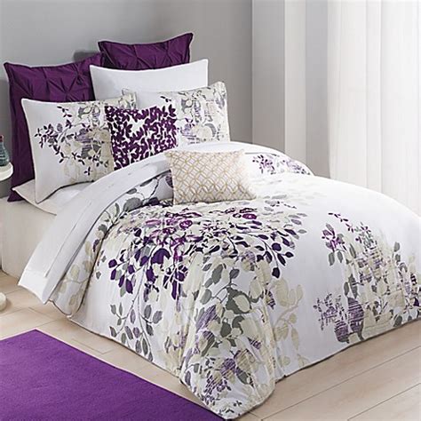 Double duvet covers & sets. Kas® Winchester Duvet Cover in Purple - Bed Bath & Beyond
