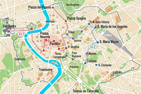 Propuesta De Visitas En Roma Para 2 Días Mapa De Roma Roma Turismo