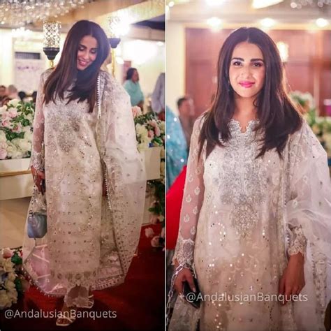 Ushna Shah Looks Stunning At A Wedding Event Long Sleeve Dress