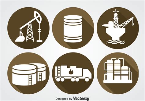 Oil Industry Icons Sets 108270 Vector Art At Vecteezy