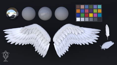 Artstation Angel Wings 3d Model Practice