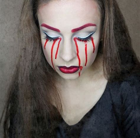 Play Around With Bloody Red Tears With This Halloween Inspired Makeup
