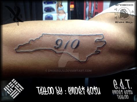 910 Nc State Outline Tattoo By Enoki Soju By Enokisoju On Deviantart