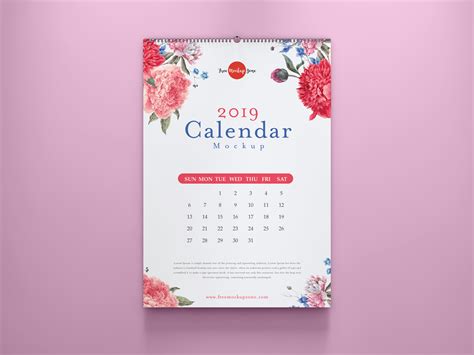 40premium And Free Psd Calendar Templates And Mockups To Create The Best
