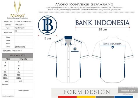 Karena itulah warna biru dongker sering diartikan sebagai warna angkatan laut. Seragam Kerja Lapangan Bank Indonesia - BI, Semarang ...