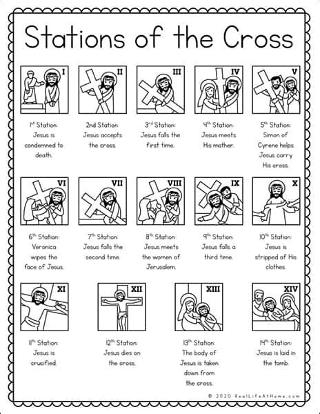 Illustrated Stations Of The Cross List For Kids And Adults