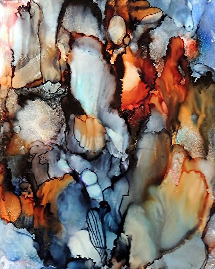 Lou Jordan Fine Art Abstract Mixed Media Painting Sticks And Stones
