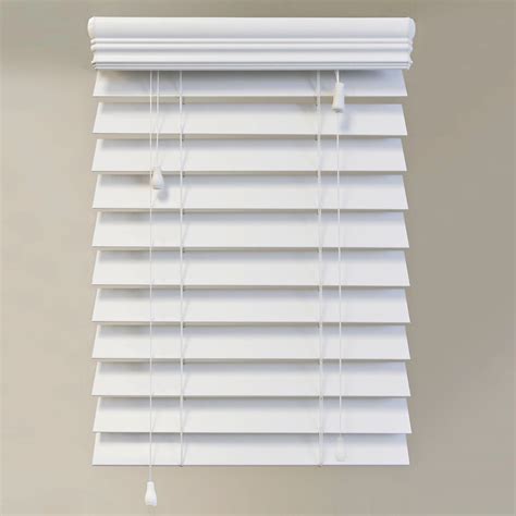 Faux wood blinds have the look of wood with a smaller price tag. Home Decorators Collection 60x72 White 2.5 Inch Premium ...