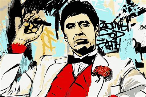 Al Pacino Scarface Classic Movie Legend Graphic Print Wall Art Etsy