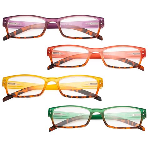 4 pack reading glasses women mix color