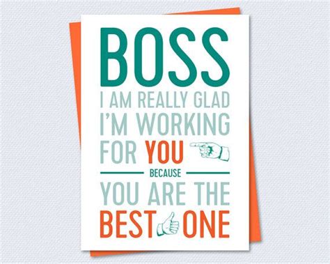 Printable Card Working For Best Boss Instant Pdf Download Bosss