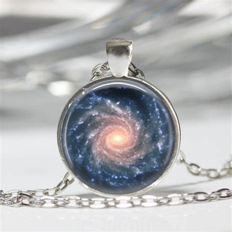 Spiral Galaxy Necklace Outer Space Milky Way Astronomy Nebula Etsy