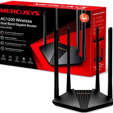 Roteador Wireless Mr30g Gigabit Dual Band Ac1200 Mercusys Recallinformatica Soluções Em Tecnologia