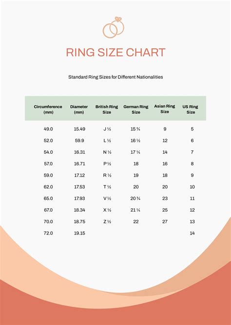 Ring Size Chart In Pdf Download