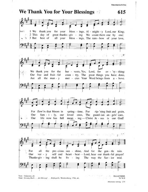 Romace Thank You Lord For Your Blessings On Me Sheet Music Pdf