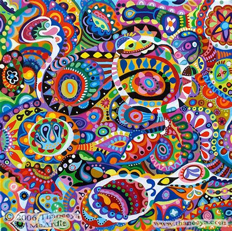Colorful Abstract Art Detailed Psychedelic Abstract Paintings And