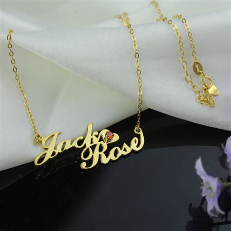 Real Gold Double Plated Name Necklace