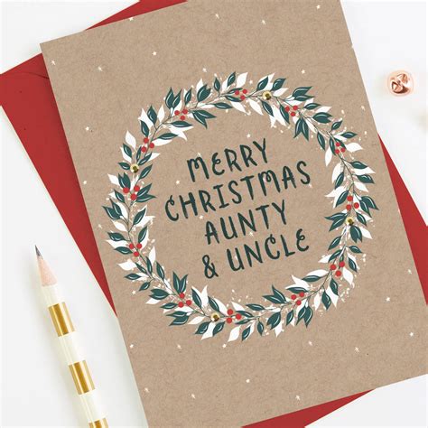 Aunty And Uncle Christmas Card By LOOM Weddings Notonthehighstreet Com