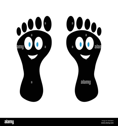 Funny Cartoon Foot Prints Of Feet Stock Vector Image And Art Alamy