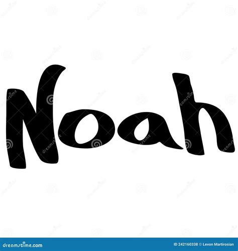Noah Male Name Street Art Design Graffiti Tag Noah Vector Art Stock