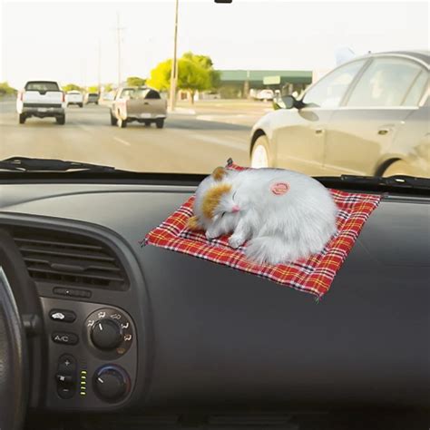 car ornaments cute simulation sleeping cats decoration automobiles lovely plush kittens doll toy