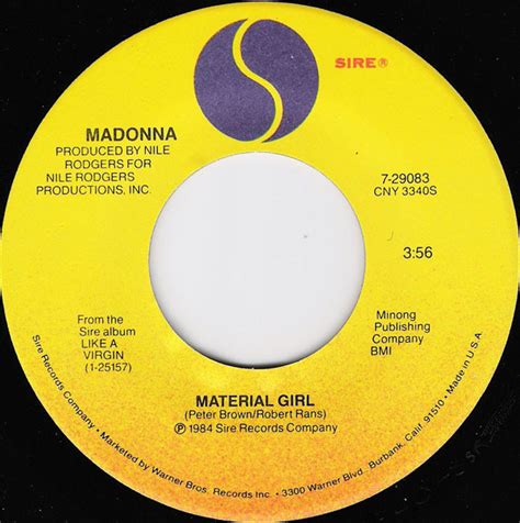 Madonna Material Girl Used Vinyl High Fidelity Vinyl Records And