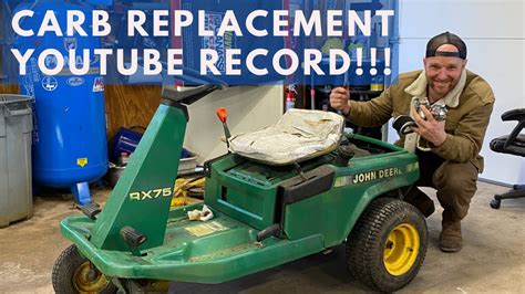 John Deere Rx75 Carburetor Replacement Fastest On Youtube Youtube