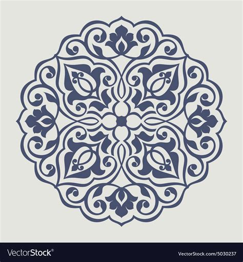 Persian Round Pattern Royalty Free Vector Image