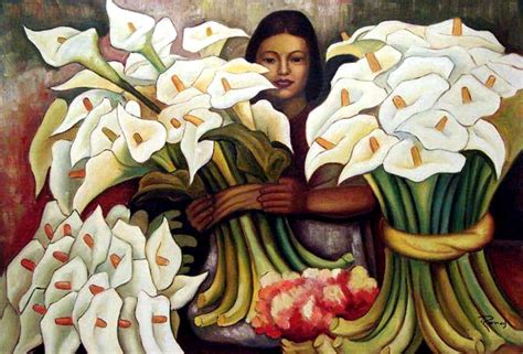 Alcatraces Flower Seller Diego Rivera Painting Diego Rivera Art