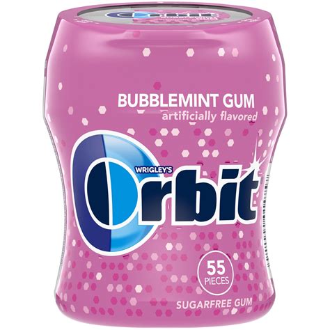 Orbit Bubblemint Sugar Free Chewing Gum 55 Piece Bottle Walmart