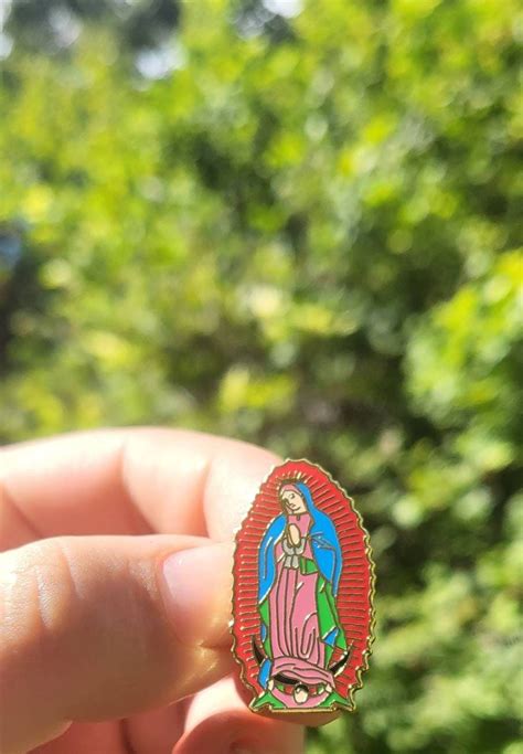 Enamel Pin Virgen De Guadalupe Our Lady Of Guadalupe Brooche By