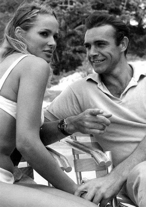 Ursula Andress And Sean Connery On The Set Of Dr No James Bond Girls James Bond