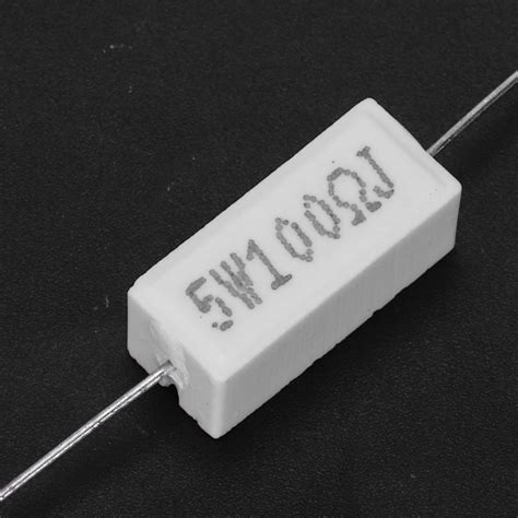 10x Wirewound Ceramic Cement Resistors 100 Ohm 5w Watt 5 B8z9 Hnm Ebay
