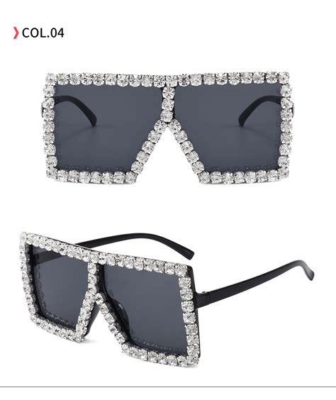 Superhot Eyewear A0421 Fashion 2020 Oversized Square Bling Bling Diamond Crystal Rhinestones