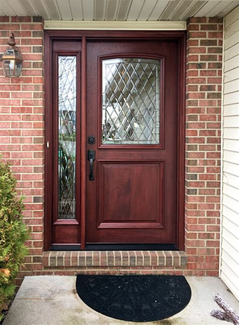 Exterior Entry Doors With 1 Sidelight Solid Mahogany Entry Doors