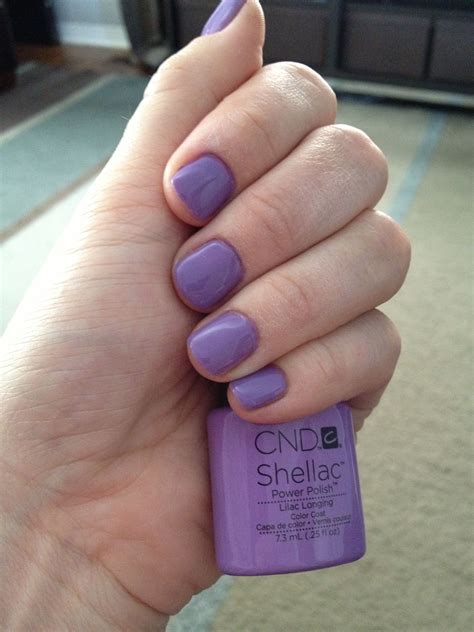 Cnd Shellac Color Lilac Longing Nail Polish Colour With 3 Coats This