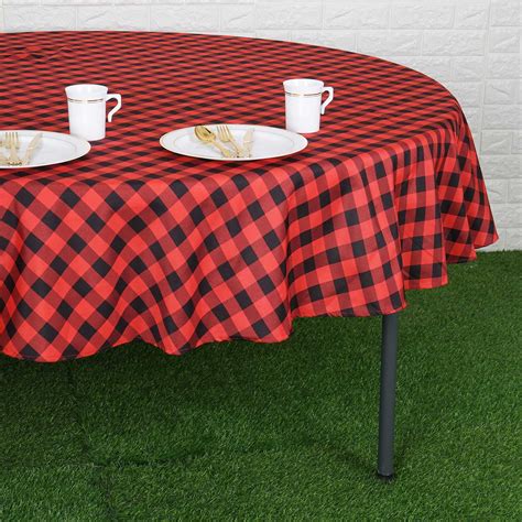 Efavormart Perfect Picnic Inspired Checkered 70 Round Polyester