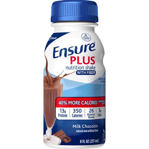Ensure Plus With Fiber Nutrition Shake Milk Chocolate Ready To Drink