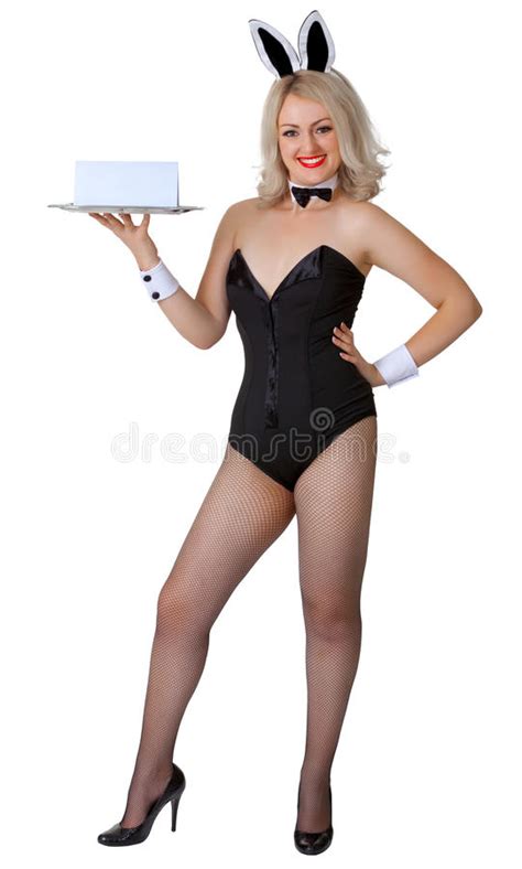 Girl Waitress In A Bunny Suit Stock Image Image Of Playful Cheerful 25079125