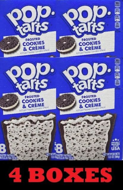 4x kellogg s frosted cookies and creme pop tarts toaster pastries 13 5 oz 4 boxes 30 99 picclick
